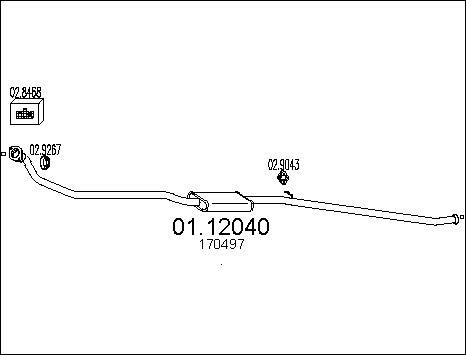 MTS 01.12040 - Tuyau d'échappement cwaw.fr