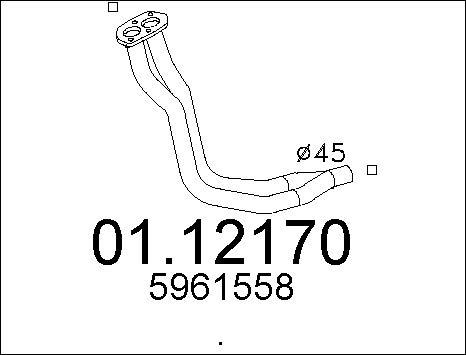 MTS 01.12170 - Tuyau d'échappement cwaw.fr