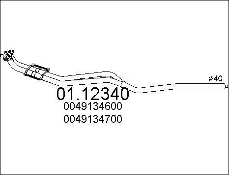 MTS 01.12340 - Tuyau d'échappement cwaw.fr