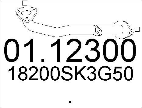 MTS 01.12300 - Tuyau d'échappement cwaw.fr