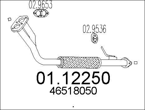 MTS 01.12250 - Tuyau d'échappement cwaw.fr