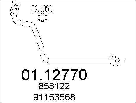 MTS 01.12770 - Tuyau d'échappement cwaw.fr