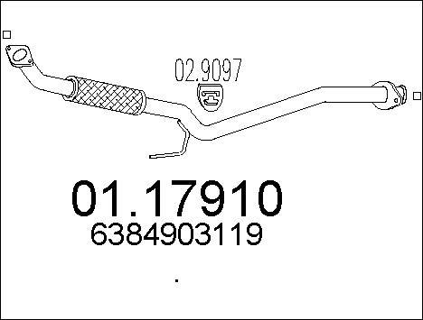 MTS 01.17910 - Tuyau d'échappement cwaw.fr