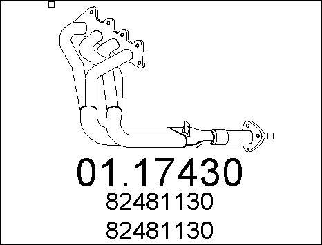 MTS 01.17430 - Tuyau d'échappement cwaw.fr