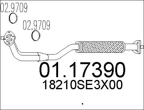 MTS 01.17390 - Tuyau d'échappement cwaw.fr