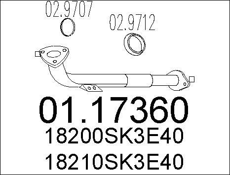 MTS 01.17360 - Tuyau d'échappement cwaw.fr