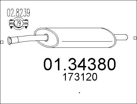 MTS 01.34380 - Silencieux avant cwaw.fr