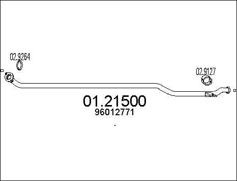 MTS 01.21500 - Tuyau d'échappement cwaw.fr