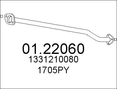 MTS 01.22060 - Tuyau d'échappement cwaw.fr