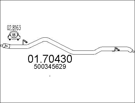 MTS 01.70430 - Tuyau d'échappement cwaw.fr