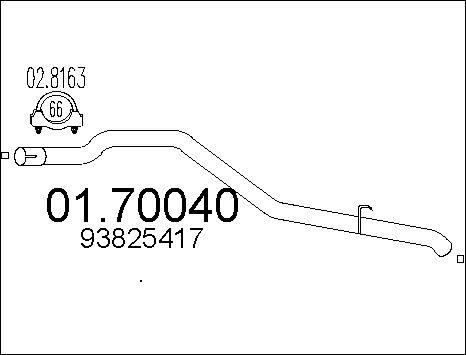 MTS 01.70040 - Tuyau d'échappement cwaw.fr
