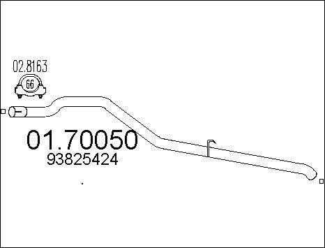 MTS 01.70050 - Tuyau d'échappement cwaw.fr