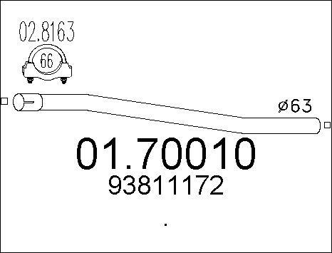 MTS 01.70010 - Tuyau d'échappement cwaw.fr