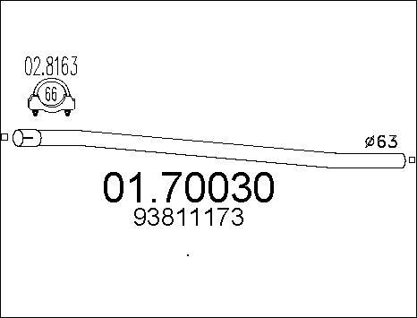 MTS 01.70030 - Tuyau d'échappement cwaw.fr