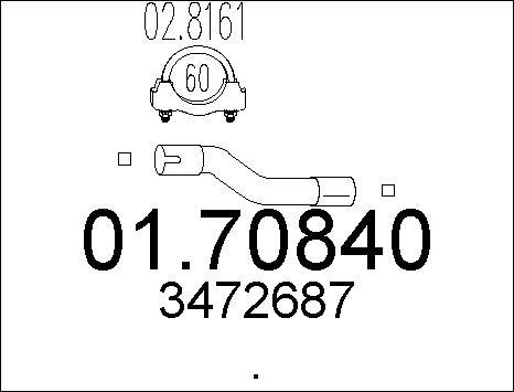 MTS 01.70840 - Tuyau d'échappement cwaw.fr