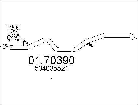 MTS 01.70390 - Tuyau d'échappement cwaw.fr