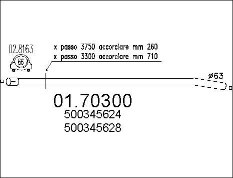 MTS 01.70300 - Tuyau d'échappement cwaw.fr