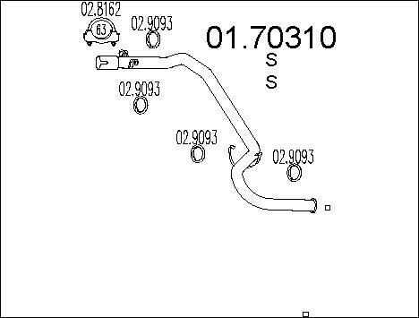 MTS 01.70310 - Tuyau d'échappement cwaw.fr