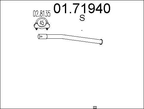 MTS 01.71940 - Tuyau d'échappement cwaw.fr