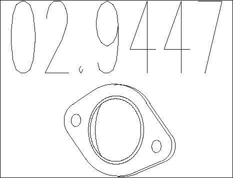 MTS 02.9447 - Joint d'étanchéité, tuyau d'échappement cwaw.fr