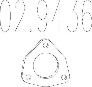 MTS 02.9436 - Joint d'étanchéité, tuyau d'échappement cwaw.fr
