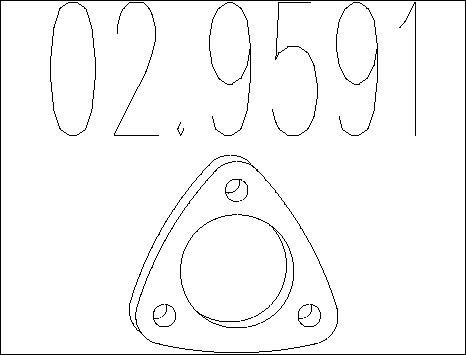 MTS 02.9591 - Joint d'étanchéité, tuyau d'échappement cwaw.fr