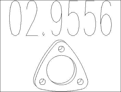MTS 02.9556 - Joint d'étanchéité, tuyau d'échappement cwaw.fr