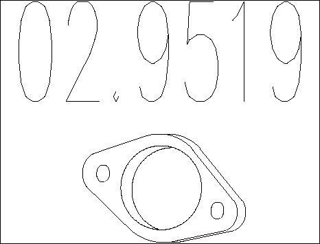 MTS 02.9519 - Joint d'étanchéité, tuyau d'échappement cwaw.fr