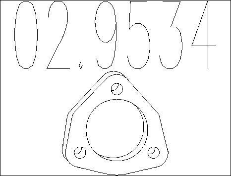 MTS 02.9534 - Joint d'étanchéité, tuyau d'échappement cwaw.fr