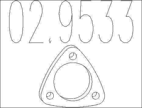MTS 02.9533 - Joint d'étanchéité, tuyau d'échappement cwaw.fr