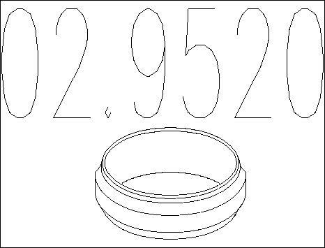 MTS 02.9520 - Joint d'étanchéité, tuyau d'échappement cwaw.fr