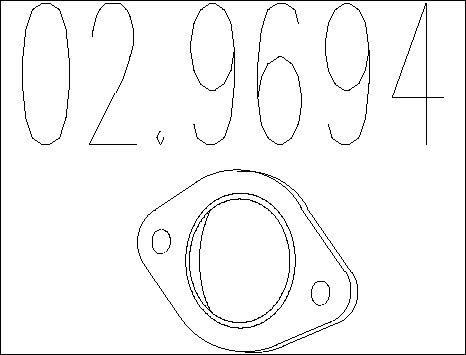 MTS 02.9694 - Joint d'étanchéité, tuyau d'échappement cwaw.fr