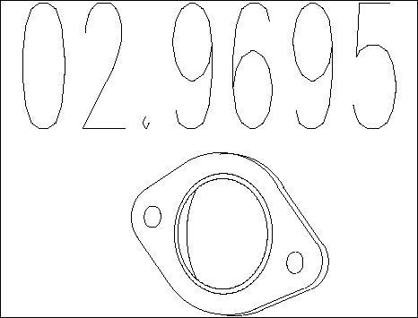 MTS 02.9695 - Joint d'étanchéité, tuyau d'échappement cwaw.fr