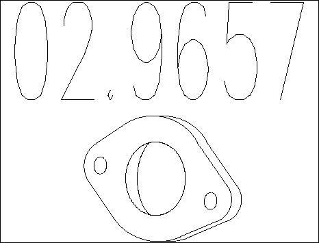 MTS 02.9657 - Joint d'étanchéité, tuyau d'échappement cwaw.fr