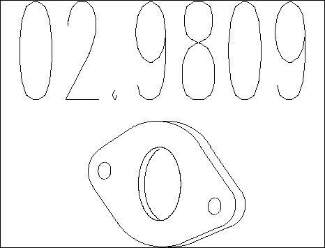 MTS 02.9809 - Joint d'étanchéité, tuyau d'échappement cwaw.fr