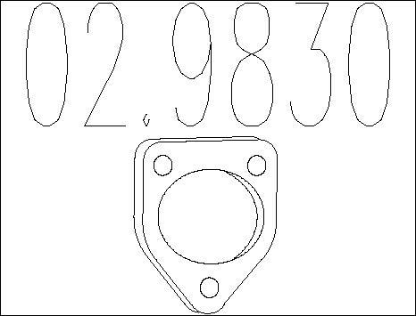 MTS 02.9830 - Joint d'étanchéité, tuyau d'échappement cwaw.fr