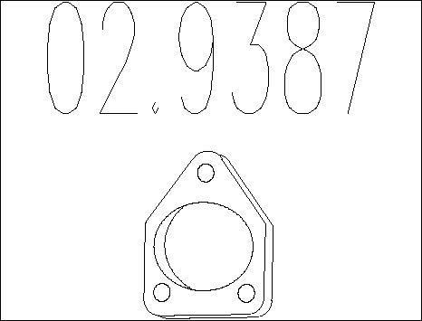MTS 02.9387 - Joint d'étanchéité, tuyau d'échappement cwaw.fr