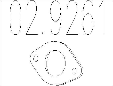MTS 02.9261 - Joint d'étanchéité, tuyau d'échappement cwaw.fr