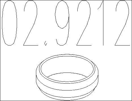 MTS 02.9212 - Bague d'étanchéité, tuyau d'échappement cwaw.fr