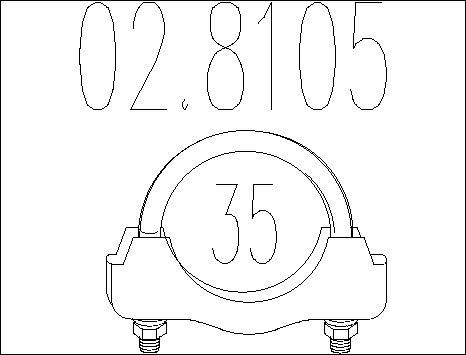 MTS 02.8105 - Raccord de tuyau, système d'échappement cwaw.fr