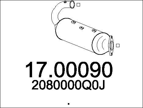 MTS 17.00090 - Filtre à particules / à suie, échappement cwaw.fr