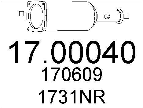 MTS 17.00040 - Filtre à particules / à suie, échappement cwaw.fr