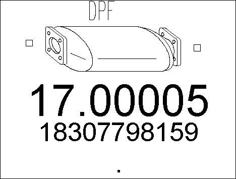 MTS 17.00005 - Filtre à particules / à suie, échappement cwaw.fr