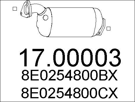 MTS 17.00003 - Filtre à particules / à suie, échappement cwaw.fr