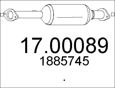 MTS 17.00089 - Filtre à particules / à suie, échappement cwaw.fr