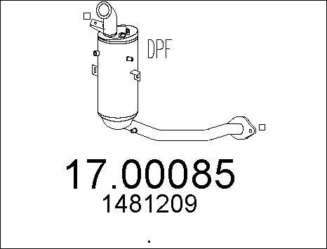 MTS 17.00085 - Filtre à particules / à suie, échappement cwaw.fr