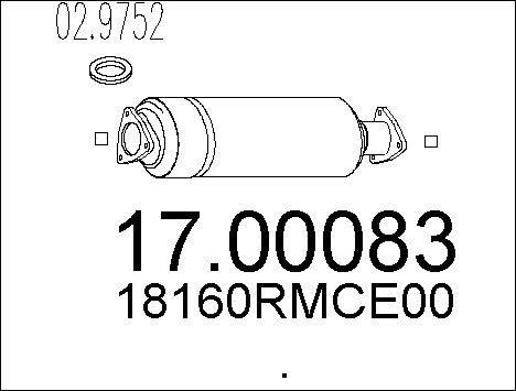 MTS 17.00083 - Filtre à particules / à suie, échappement cwaw.fr