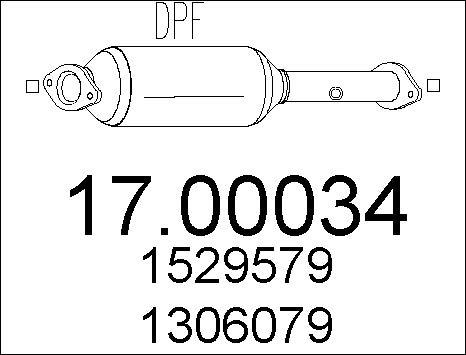 MTS 17.00034 - Filtre à particules / à suie, échappement cwaw.fr