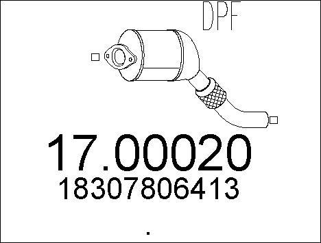 MTS 17.00020 - Filtre à particules / à suie, échappement cwaw.fr