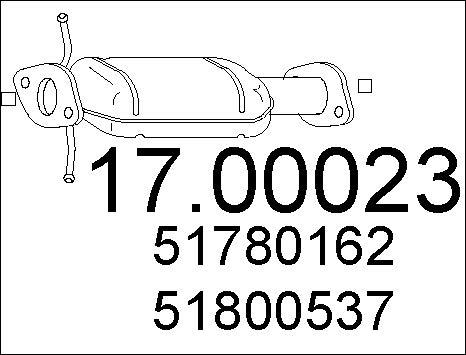 MTS 17.00023 - Filtre à particules / à suie, échappement cwaw.fr